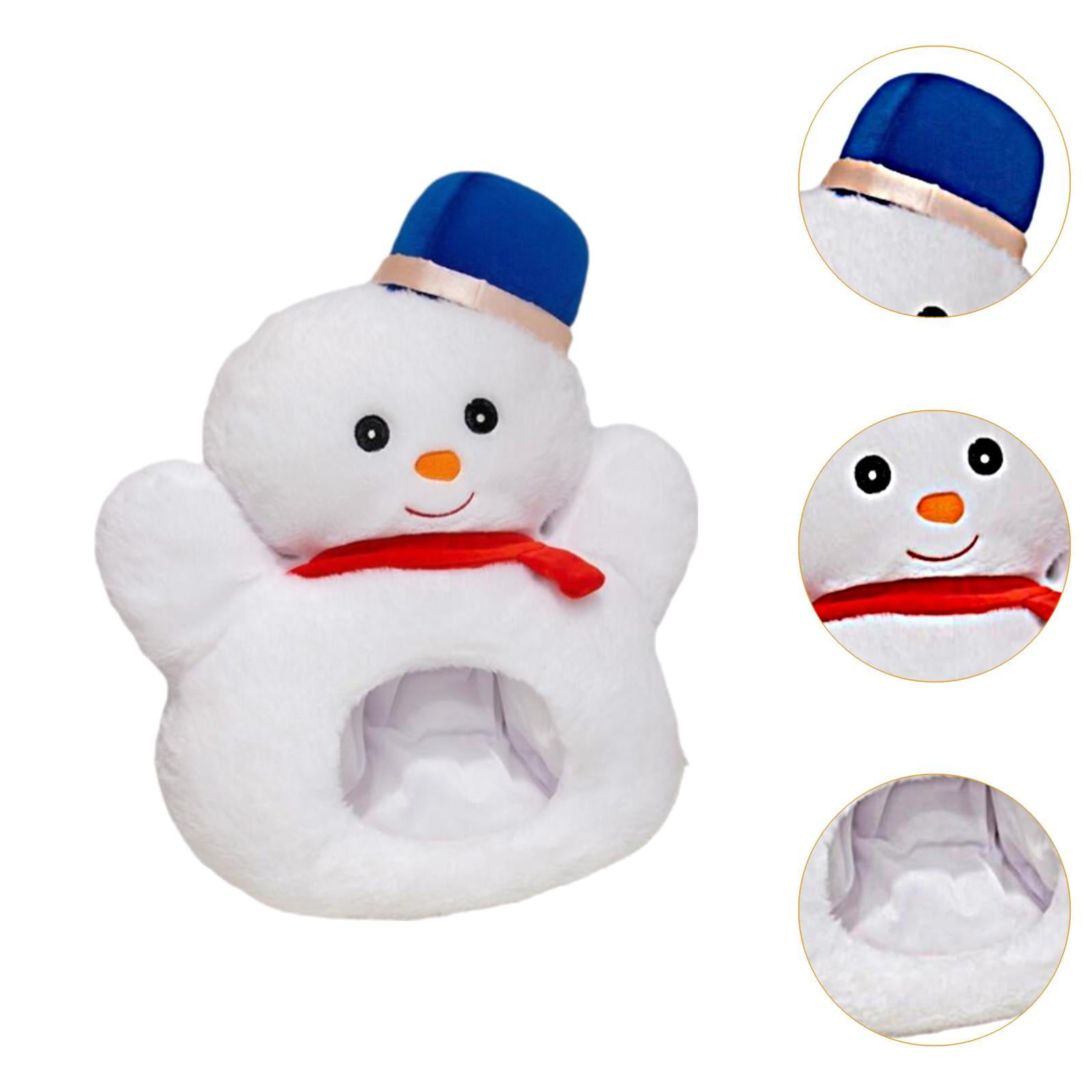 yuksok Snowman Hat Funny Selfie Hat Fancy Dress Headdress Xmas Decoration Plush Cap for