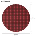 thumbnail image 6 of Red Black Checkerboard Checkered Pattern Round Tablecloth 60"x60",Wrinkle Wipeable Table Cloth for Kitchen Dining Room Picnic Patio Party, 6 of 6