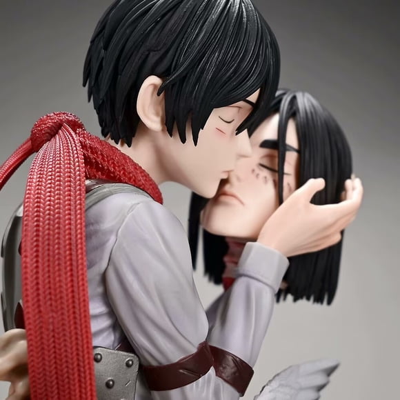 Attack on Giant Commander GK S, Kiss of Death, Hugging Head, Mikasa Ackerman Statue Model Box Set Handmade