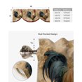 thumbnail image 5 of Farm Vintage Rooster Texture Window Valance Curtain Kitchen Cafe Short Curtains Living Room Tie-Up Valance Curtain, 5 of 6
