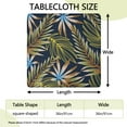 thumbnail image 2 of Square Fitted Tablecloth with Elastic Edge Featuring Tropical Leaf and Palm Inspired Prints, Waterproof Vinyl, Backed, Durable Table Cover for Indoor and Outdoor Dining, 2 of 6