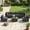 Black&Gray, variant on LIVITOPIA 7 Pieces Patio Conversation Set, Outdoor Sectional PE Rattan Wicker Furniture Seat,Gray