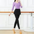 thumbnail image 5 of Women's Solid Color Aerobics Pants Body Exercise Pants Classical Ballet Dance Pants Tight Yoga Pants (nine Point Pants) Yoga Pants plus Wide Leg Yoga Pants below Waist plus Size Yoga Pants for Women, 5 of 6