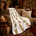 thumbnail image 3 of Cheerful teddy bear balloons Flannel Blanket warm floral birthday artwork Home Decor for couch bedroom playroom reading nook, Birthday Gift for kids and bear lovers, 3 of 9