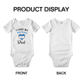 thumbnail image 3 of I Love My Nicaraguan Dad Heart Flag Cute Baby Rompers Baby Bodysuit (White, 6-12 Months), 3 of 5