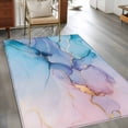 thumbnail image 2 of Hallway Runner Rugs 2.7x5 Ft, Marble Pink Blue Purple Non Slip Area Rugs for Kitchen Bedroom Entryway, Modern Abstract Art Ink Painting Washable Carpet Runner Rug Floor Mats for Bedroom Home Decor, 2 of 9