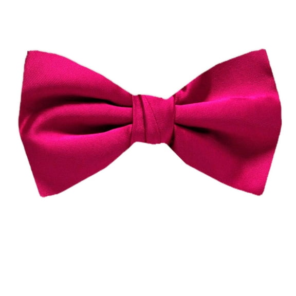 Buy Your Ties - PBT-ADF-34 - Men's Pre-tied Formal Tuxedo Solid Color Satin Bow Tie Fuchsia