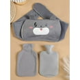 thumbnail image 2 of Hot Water Bottle 1L Hot Water Bag with Cloth Cover Winter Warm Hot Water Bag Leak-proof Hot Water Pouch for Pain Relief Natural Warm Compress Heat Therapy, 2 of 6