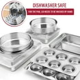 thumbnail image 5 of Vesteel 12 Piece Stainless Steel Bakeware Sets, Metal Baking Pan Tray Set, Non-Toxic & Dishwasher Safe - Silver, 5 of 7