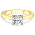 thumbnail image 3 of 1 Carat IGI Certified Cushion Shape Lab Grown Diamond Engagement Ring | 14K Yellow Gold | Elsa Hidden Accents Solitaire Diamond Ring | FG-VS1-VS2 Quality Friendly Diamonds, 3 of 4