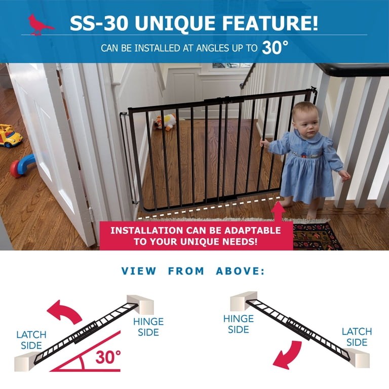 Cardinal Gates EX15 15-Inch Baby Gate Extension - Fits XpandaGate, Black, For Wider Doorways