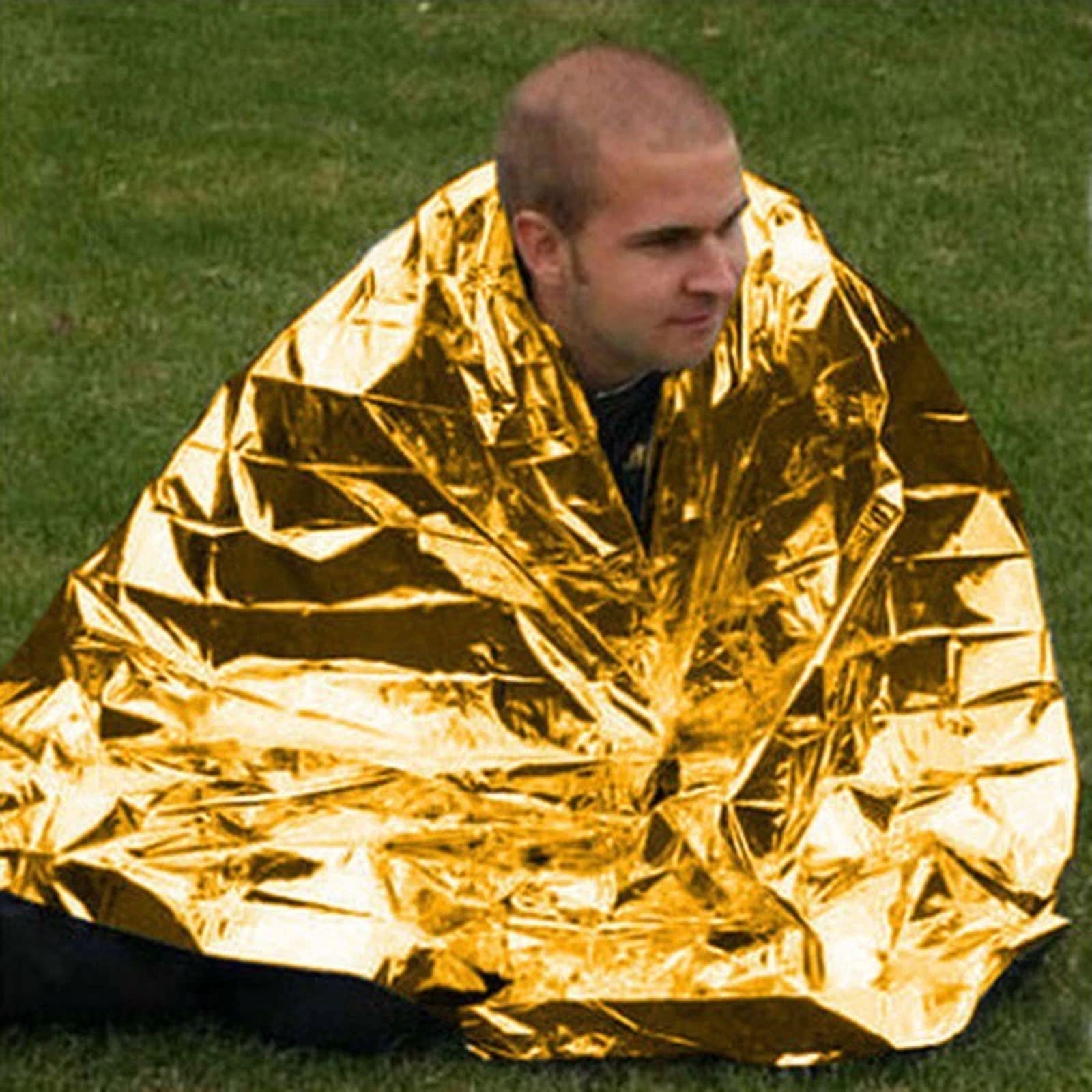 Emergency Thermal Blanket Survival Gear - Outdoor Hypothermia Rescue, Waterproof