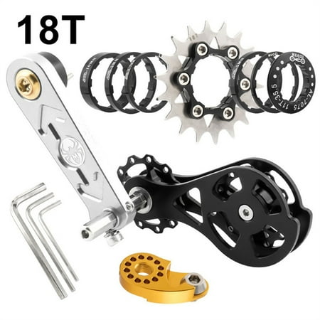 

Bike Chain Tensioner Single Speed Flywheel Chain Double Guide Kit 12T-22T