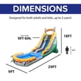 thumbnail image 2 of HeroKiddo T-Rex 18' Marble Color Effect Water Slide with Detachable Pool, 2 of 2