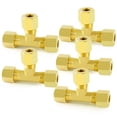 thumbnail image 1 of Tubo de compresión ChillWaves Brass Tee de 3/8 pulgadas de diámetro exterior (paquete de 5), 1 of 6