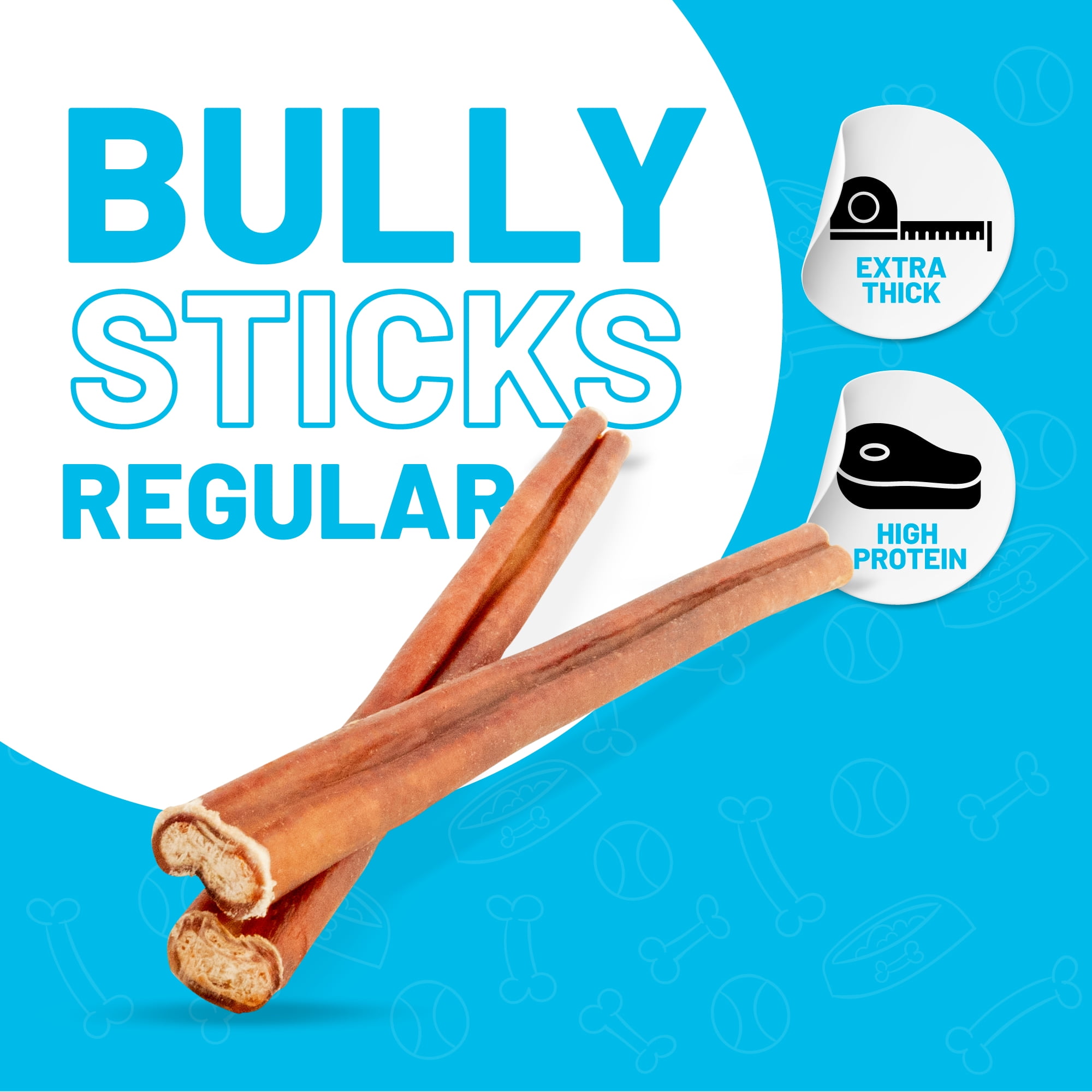 Sitka Farms Premium Bully Sticks 12 inch | Tasty Chews for Large Medium and Small Dogs (10 count)