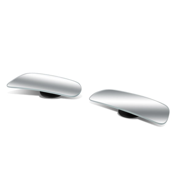 DNA Motoring DM-070 Adjustable Pair of 3.6" x 1.4" Rectangular Designed Back Rear View Convex Lens Blind Spot Mirror