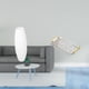 thumbnail image 2 of Elegante lámpara de pie de papel con bandeja multifuncional. Accesorio de luz moderno para dormitorio, hotel, comedor y decoración del hogar., 2 of 8