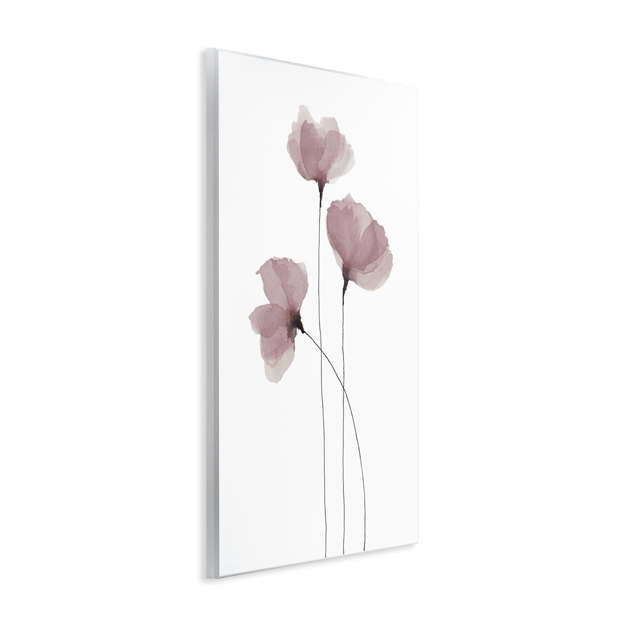 Stupell Industries Standing Tall Pink Flowers Plants & Flowers Painting Unframed Art Print Wall Art, 13 x 19