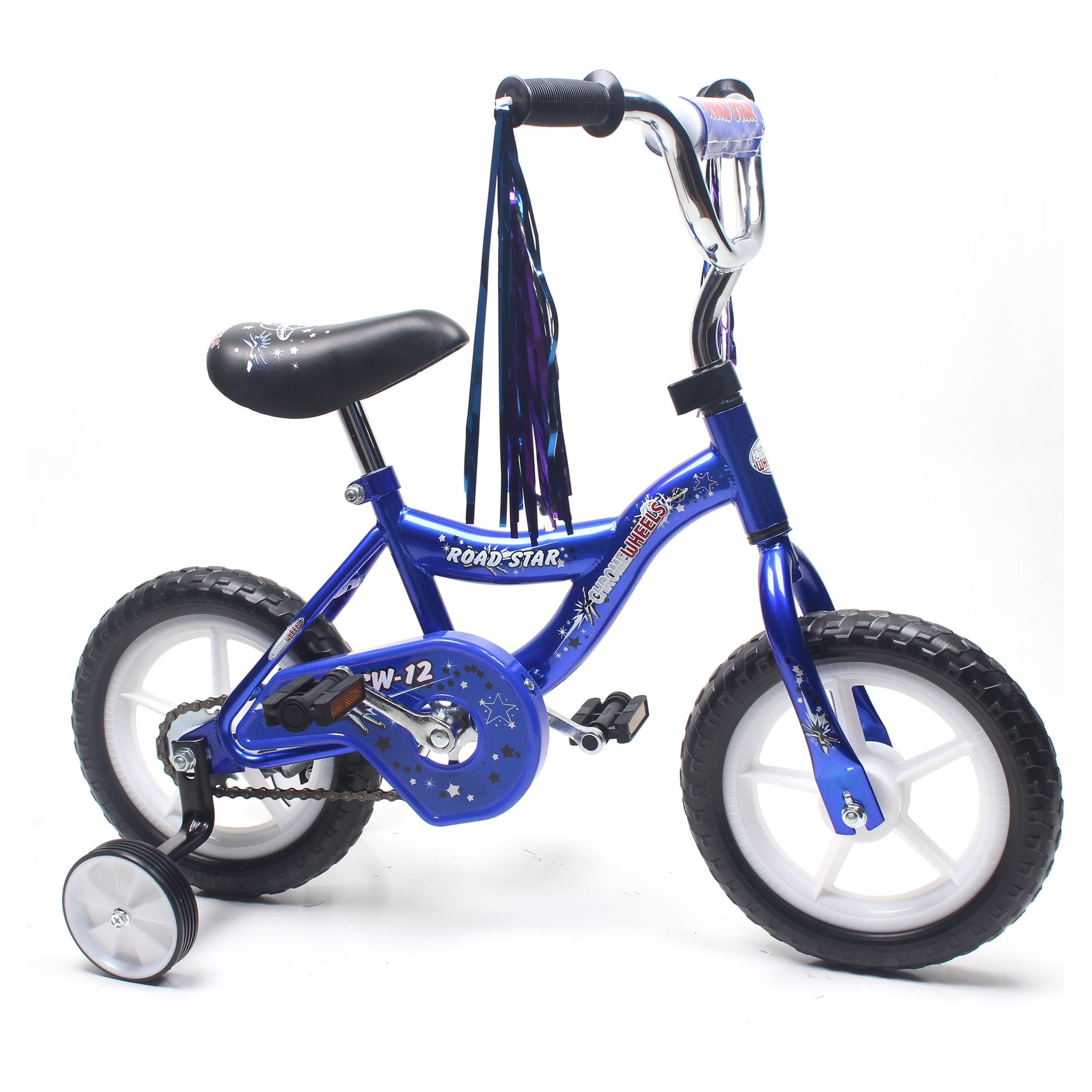 Wonder Wheels BMX 12 In. Kid's Bike for 2-4 Years Old, Bicycle for Girls with Front Basket with EVA Tires, Training Wheels and Coaster Brake, Blue