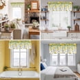 thumbnail image 5 of Watercolor Lemon Kitchen Curtain Valances for Windows Farmhouse Short Curtains, Eucalyptus Leaf Fruit Yellow Flower Rod Pocket Valance Curtain for Bedroom Cafe Living Room, 5 of 8
