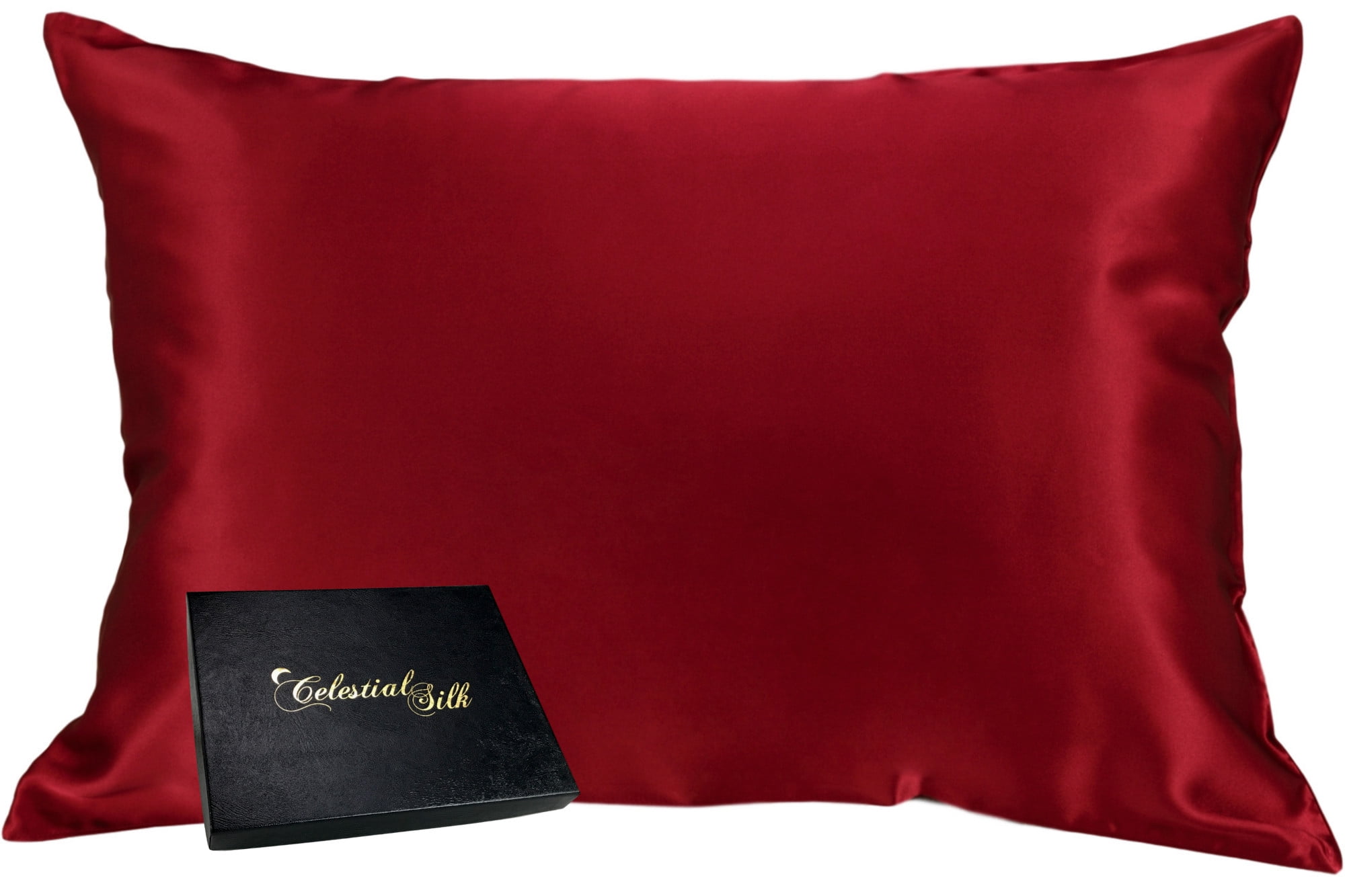 2 PCS Standard 100% Charmeuse Silk Pillow Shams 3 Color 