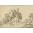 thumbnail image 2 of Joseph Farington 14x11 Gold Ornate Wood Frame and Double Matted Museum Art Print Titled - Roche Rocks, 2 of 4