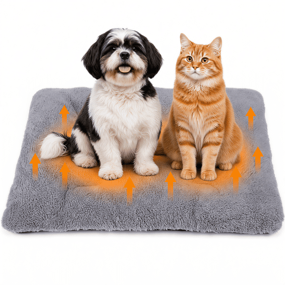 Self Warming Cat Bed Self Heating Cat Dog Mat 35.4 x 22 inch Extra Warm Thermal Pet Pad for Indoor Outdoor Pets, Non-Slip Bottom Washable