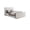 Cream, variant on Meridian Furniture Stylus Brown Boucle Fabric Twin Bed