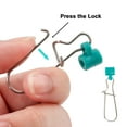 thumbnail image 5 of Deago 50/100 PCS Fishing Line Sinker Slides Duo Lock Snaps High Strength Stainless Steel Sinker Slider Swivel Snap Kit Fishing Tackle, 5 of 9