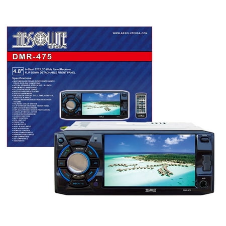 Absolute USA DMR-475 4.8-Inch DVD/MP3/CD Multimedia Player Widescreen Receiver with USB, SD Card and Detachable Front Panel