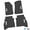 Black w/ White Insert, variant on Flextread Floor Mats for 20-24 Jeep Gladiator - Mopar Licensed Factory Fit - Black w/ Silver Jeep Insert - 100% Made in USA