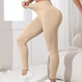 thumbnail image 2 of Resivox Women's High Waisted Seamless Yoga Pants - Sculpting Fit with Tummy Control, High Waist Leggings for Workouts & Casual Wear, Soft Stretchy Fabric Beige 2XL, 2 of 5