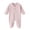Purple, variant on Jumpsuit for Boys Girls Spring Summer Cute Long Sleeve Button Unisex Baby Bodysuits 0-6Mouths Casual Crew Neck Solid Color Stretchy Breathable Outings