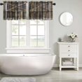 thumbnail image 5 of Rustic Valance Curtain Old Wooden Barn Door Farmhouse Countryside Village Board Rod Pocket Valance Window Treatments 1 Panel Short Curtains for Kitchen Living Room Decor 54 x 18 in, 5 of 6