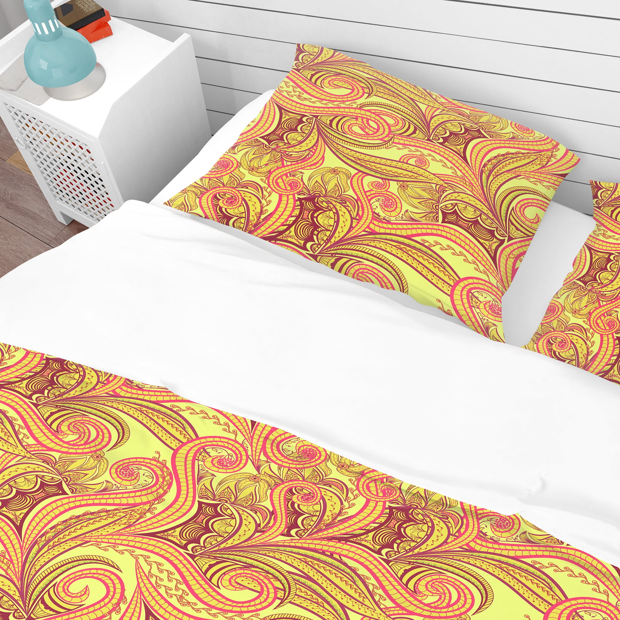Designart 'Ornament Ethnic Abstract Pattern' Bohemian & Eclectic Duvet Cover Set