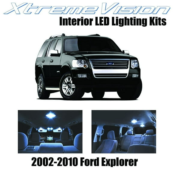 XtremeVision LED for Ford Explorer 2002-2010 11 Pieces Cool White Premium Interior LED Kit Package   Installation Tool