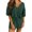 Army Green, variant on Patlollav Trendy Women Two-Piece Color-Blocking V-Neck Short-Sleeve Fashion Casual Suit