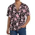 thumbnail image 3 of Wukai Daisies Flowers Men's Casual Short-Sleeve Button Down Shirt - Lightweight Summer Dress Shirt for Daily Wear-3X-Large, 3 of 7