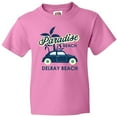 thumbnail image 3 of Inktastic Paradise Beach in Delray Beach with Palm Trees and Car Youth T-Shirt, 3 of 5