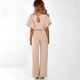 thumbnail image 3 of Women Evening Party Plain Jumpsuit Casual Wide Leg Long Elegant Playsuit Trousers, 3 of 5