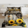 thumbnail image 2 of Homewish Kawaii Butterflies Sunflower Bedding Comforter Set,Rustic Farmhouse Cabin Twin Comforter Sets,Old Wooden Board Bedding Set For Bots Kids,Super Cozy Room Decor Reversible,2 Pieces, 2 of 8