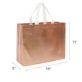 thumbnail image 6 of Reusable Shopping Bags Gift Bags with Handles Perfect for Party Favor Bags Grocery Bags Rose Gold 12 Pack, 6 of 7