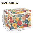 thumbnail image 5 of Yayeee Collapsible Cube Storage Bin with Lid Fabric Closet Decorative Basket with Handles, Vibrant Flowers Pattern, 5 of 7