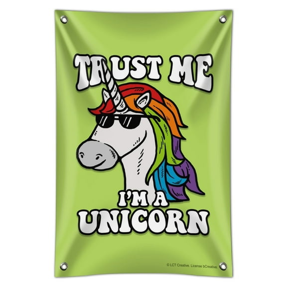 Trust Me I'm a Unicorn Funny Humor Home Business Office Sign