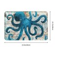 thumbnail image 3 of Sea Theme Blue Octopus Washable Cover Floor Rug Carpets Floor Mat Bathroom Decorations 16x24 Inches for Kitchen Bedroom Indoor, 3 of 8