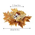 thumbnail image 3 of RXMEKW Halloween Decorations Halloween Maple Leaf Wreath Candlesticks: Simulated Leaf Ring Decorations, 3 of 5