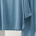 thumbnail image 4 of Sakmal Long Sleeve Comfy Pajamas for Women Set Blue Lounge Soft 2pc Top and Pants Round Neck Loose Fit with Pockets Women Sleepwear 3XL-5XL, 4 of 5