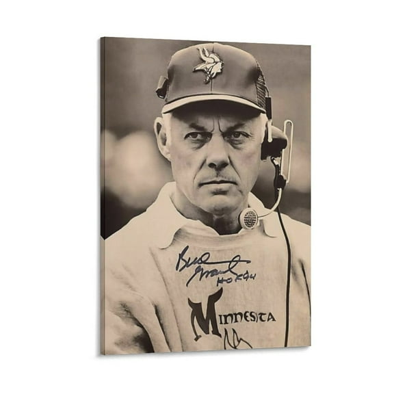 Bud Grant Vintage Signed Posters Poster Cool Artworks Painting Wall Art Canvas Prints Hanging Picture Home Decor Posters Gift 12x18inch(30x45cm)