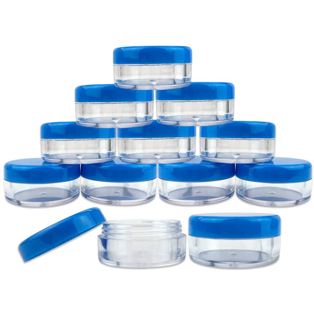 5g/5ml High Quality Acrylic Leak Proof Clear Container Jars with Blue Lids (2000 Jars)